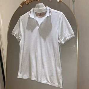 Brunello Cucinelli Slim Fit Gray Polo Shirt Cotton Made in Italy